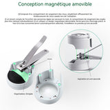 Coupe ongles LED Multifonction avec Loupe 3.5x  Coupe Ongles Amovible Coupe Ongles avec Support de positionnement et Lime en Métal