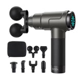Massage 2500mah 2800r/min écran tactile led massage musculaire électrique 12 vitesses avec 6 têtes de massage et sac de transport