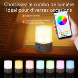 Caméra surveillance avec fonction veilleuse colorée 1080p audio bidirectionnel sans fil vision nocturne surveillance moniteur