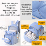 Sac à dos pliable 41 cm Polyester Résistant à l'usure et imperméable Rangement multifonction Compagnon de voyage idéal Cartable