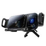 Support telephone voiture 15 w/10 w/7,5 w reconnaissance automatique sortie de charge sans fil support charge rapide double bobine