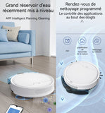 Robot aspirateur 3 en 1 2000 Pa Forte Aspiration charge USB poils d'animaux détection obstacles intelligent chargeur domestique
