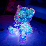 Veilleuse, ours coloré, ornements créatifs, cadeau chinois de saint-valentin, cadeau de couple, veilleuse de poupée ours