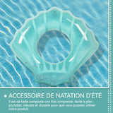 Anneau de natation 100x110cm diamètre intérieur 35cm bouée de natation estivale de natation estivale en PVC en forme coquillage