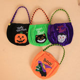 Sacs à bonbons pour Halloween  4pcs  12CM*14CM  Fabrication méticuleuse Motif de dessin animé  Sac à citrouille pour enfants