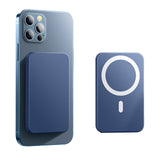 Batterie externe 10000mAh Bleue pratique Batterie externe magnétique Batterie Externe Magsafe Batterie Externe Magnétique sans Fil