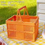 Panier de pique-nique 23,5x17x15,5cm pliable portable panier de pique nique panier de plage corbeille a fruits panier stockage