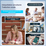 Traducteur vocal instantané 138 langues 6,8 x 0,5cm magnétique recto verso traducteur multifonction 8 en 1 autonomie de 20 jours