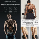 Electrostimulateur musculaire 10 modes 30 types d'intensité Coussin De Massage Abdominal Appareil De Massage Port chargement USB