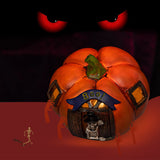 Ornement lumineux de citrouille d'Halloween  2pcs Élément squelette Design lumineux Convient à la décoration d'Halloween
