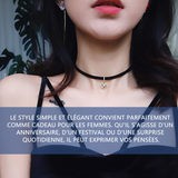 ollier étoile à huit branches doré collier en PU cuir avce pendentif élégant bijoux pour femmes en cuivre simplicité cadeaux
