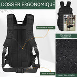 Sac à dos voyage 44x23x25 cm 30L sac à dos de camouflage grande capacité sac de voyage d'alpinisme de sport sac à dos randonnée