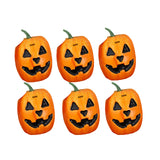 6 modèles de citrouilles simulées avec des visages fantômes comme décorations pour les farces d'Halloween et de Thanksgiving