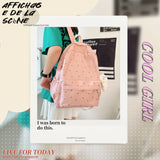 Sac à dos scolaire 42x30x13cm sac à dos pour étudiants style collège nouvelle tendance sac à dos simple et frais rose cartable