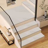 Tapis d'escalier 5pcs Diatomite Stair Tread Mats Anti-scratch Wear-resistant Soft Leather Stair Anti-slip Mats
