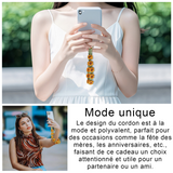ordon 18x2,3cm lanière tressée pour téléphone portable porte-clés motif marguerite pendentif clé fleur confortable cadeau idéal
