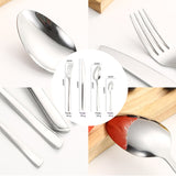 ouverts de Table Ménagère de 24 Couverts en Acier Inoxydable Haute Qualité pour 6 Personnes Comprend Couteau Fourchette Cuillère
