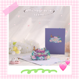 arte de voeux 20x15cm carte de voeux d'anniversaire fleur papillon sculpture en papier 3D avec enveloppe bénédiction carte postale