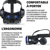 asque VR 21,3 x10,7x 23cm noir ABS PC Casque de réalité virtuelle VR dernière génération casque intelligent 3D pour jeux vidéos