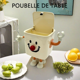 Poubelle petite 4l poubelle mini de table avec couvercle poubelle de table pour salon cuisine chambre apparence de clown mignon