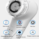 Brosse nettoyante visage 2 vitesses brosse faciale 300 oscillations par seconde nettoyant visage sonique chargement sans fil étanche