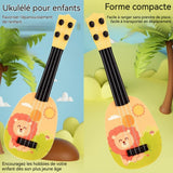 Ukulélé 36x12cm ukulélé enfant jouet éducatif de simulation guitare jouable mini guitare intéressant modèle dessin animé animalier
