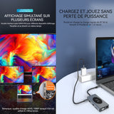 Station d'accueil 14 en 1 hub multi-interface chargement sans fil 15W TF/SD charge rapide PD 100W transmission haute vitesse 5Gbit/s