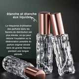 Flacon parfum vide 2.2x8.5cm 10ml vaporisateur parfum voyage recharge parfum–spray compact élégant et anti-fuite flacon parfum vide