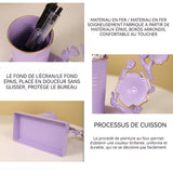 Ornements 14,5x14,5x7,5cm porte-plume simple en fer pour le bureau ornements décoratifs de bureau rangement petits objets decoratifs