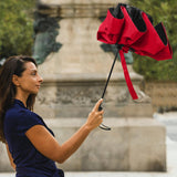 Parapluie automatique 10 baleines facile à transporter parapluie pliant en vinyle noir protection contre la pluie et le soleil