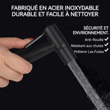 Pomme de douche  Avec un tuyau de 150cm haute pression en acier inoxydable adaptable à différentes scènes interrupteur à pression