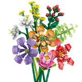 Kit de construction de bouquet de fleur avec 8 fleurs construction de fleurs kit construction de fleurs blocs construction fleur