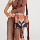 Sac à bandoulière unique pour femme rétro tissé à la main en coton et lin simple épaule sac Messenger grande capacité