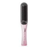 Brosse lissante pour cheveux 27x5cm 4 vitesses de réglage de la température LCD écran 80 millions ions négatifs peigne à lisser