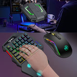 Convertisseur P pour clavier et souris de jeu à une main, câblé avec repose-poignets, effet de rétroéclairage RVB dédié