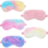 Masque de nuit en peluche 5PCS 20x9,5cm masques de sommeil en peluche masque pour les yeux cache yeux pour enfant et aux adulte