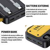 Batterie externe 20000mah 22.5w power bank power bank charge rapide charge rapide batterie portable portable batterie externe jaune