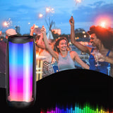 Haut-parleur Bluetooth Lumière colorée lumière clignotante éblouissante Connexion Bluetooth sans fil Caisson de basses Métal