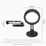 Rotatable car magnetic phone holder 14x5,6cm universelle magnetic car phone holder avec anneau magnétique rotation à 720 degrés