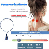 Masseur cervical 5 modes 15 niveaux d'intensité masseur de cou à impulsions ems masseur de cou pour le cou pendentif suspendu au cou