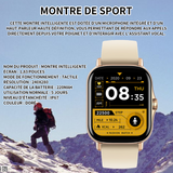 Montre intelligente 1.83 écran Bluetooth appel montre intelligente montre tactile 240x280 220mah montre de sport étanche IP67 or