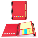 Classeur budget cahier portable à spirale avec stylo papier comprend 150 notes autocollantes de cinq couleurs fournitures de bureau
