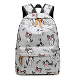 Sac à dos scolaire 43x30x14cm cartoon cat unicorn poids réduit protection épaule out of office sac à dos sac a dos loisir gris