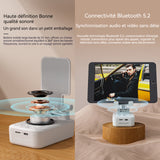 Enceinte bluetooth 1200mAh IPX5 bluetooth 5.2 support pour téléphone portable haut-parleur bluetooth  pliable et réglable en hauteur