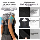 orrecteur de posture 25x30x3cm pour adultes de 170 à 185 cm/130 à 160 kg redresse dos réglable pour homme femme soutien dorsal
