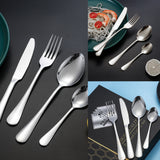 ouverts de table 24 pcs pour 6 Personnes Boîte cadeau Couverts ménagère inoxy Comprend Couteau Fourchette Cuillère Cuillère Café