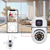 Camera surveillance wifi intérieure 4mp double objectif vision nocturne intelligente audio bidirectionne caméra de surveillance