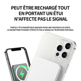Batterie externe 5000mAh Blanc pratique Batterie externe magnétique Batterie Externe Magsafe Batterie Externe Magnétique sans Fil
