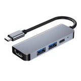 Station d'accueil 4 in 1 type c hub multifonction usb base HDMI 4K/30hz PD3,0 charge rapide 87W adaptateur bureau voyage à domicile