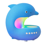 Enceinte Bluetooth 1200mah Haut-parleur Bluetooth à chargement sans fil lumière colorée veilleuse dauphin Chargement sans fil 15 W